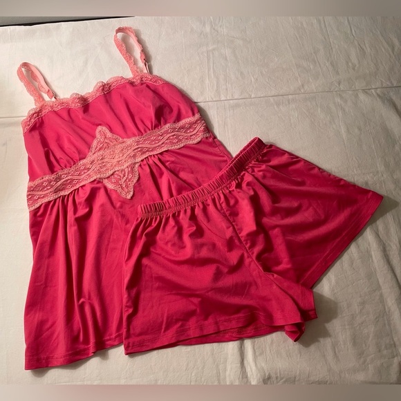 Avon Pajama Set Cami and Shorts Size S Pink - Picture 2 of 14